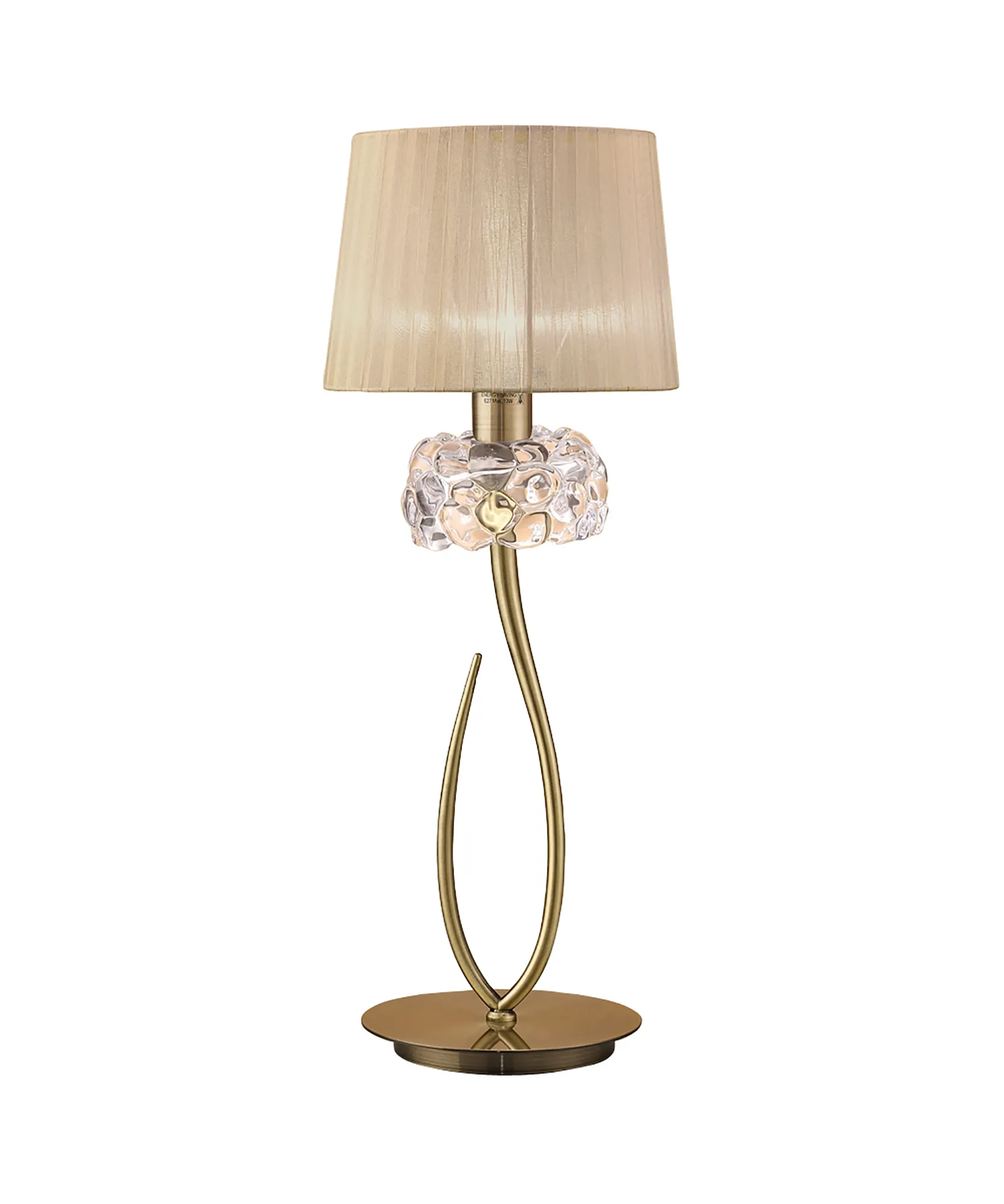 Loewe Antique Brass-Soft Bronze Table Lamps Mantra Shaded Table Lamps